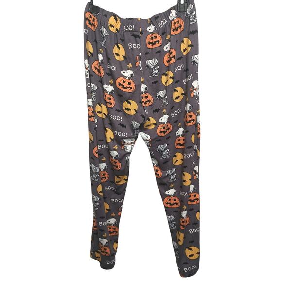 $Snoopy Peanuts Nite Nite Munki Munki  Comfy grey casual pantsHalloween festive - Picture 2 of 6